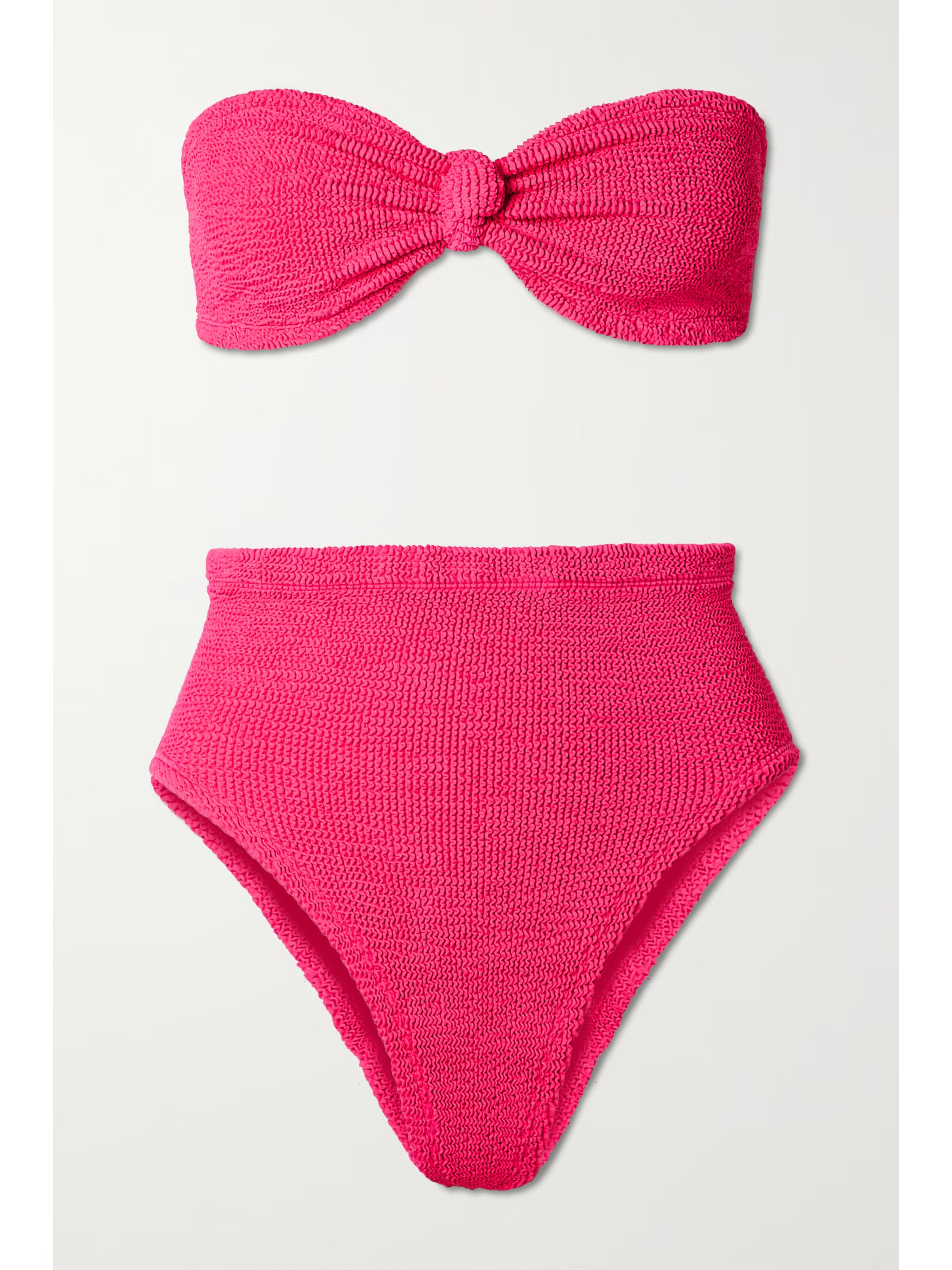 + NET SUSTAIN Rosie seersucker bandeau bikini | NET-A-PORTER (US)