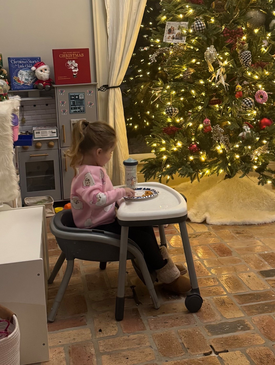Toddler table and chair that was once her high chair! When your child doesn’t use the high chair anymore they now have another place to sit ☺️

#LTKKids #LTKBaby