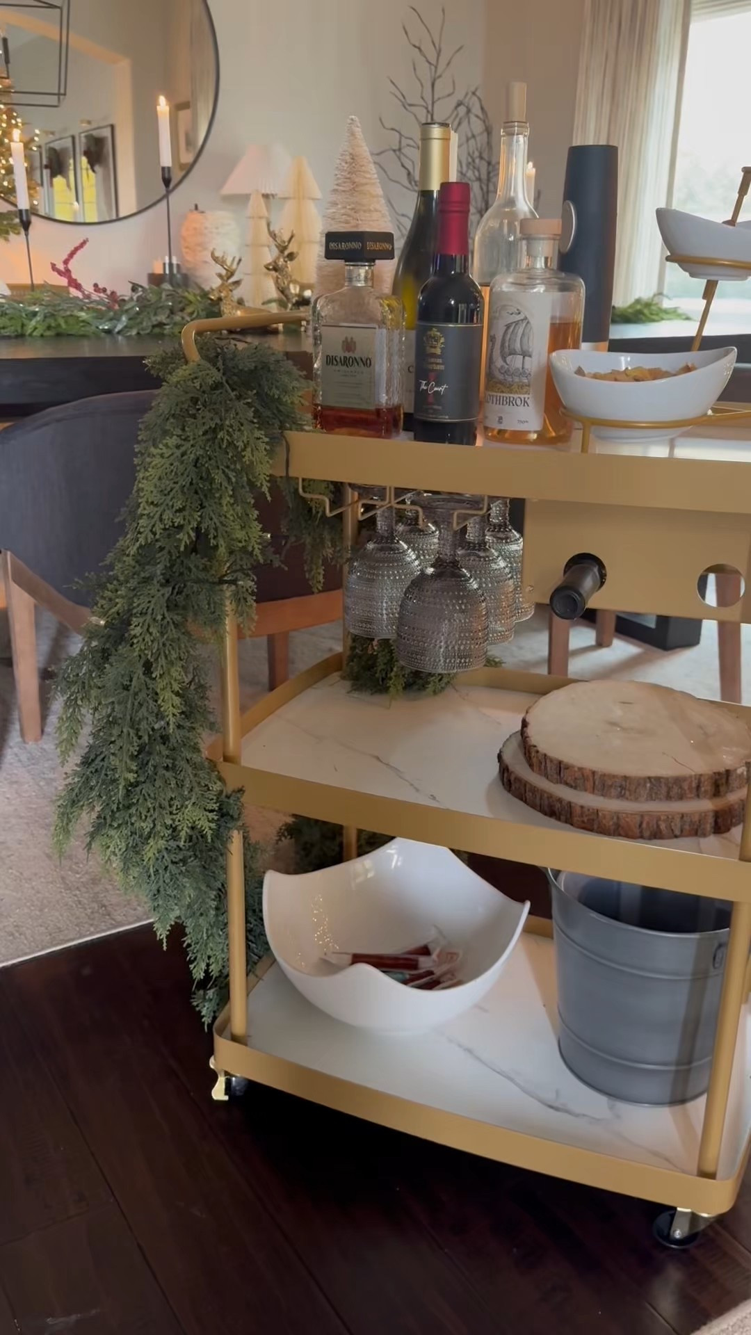 Holiday Bar Cart Amazon find 