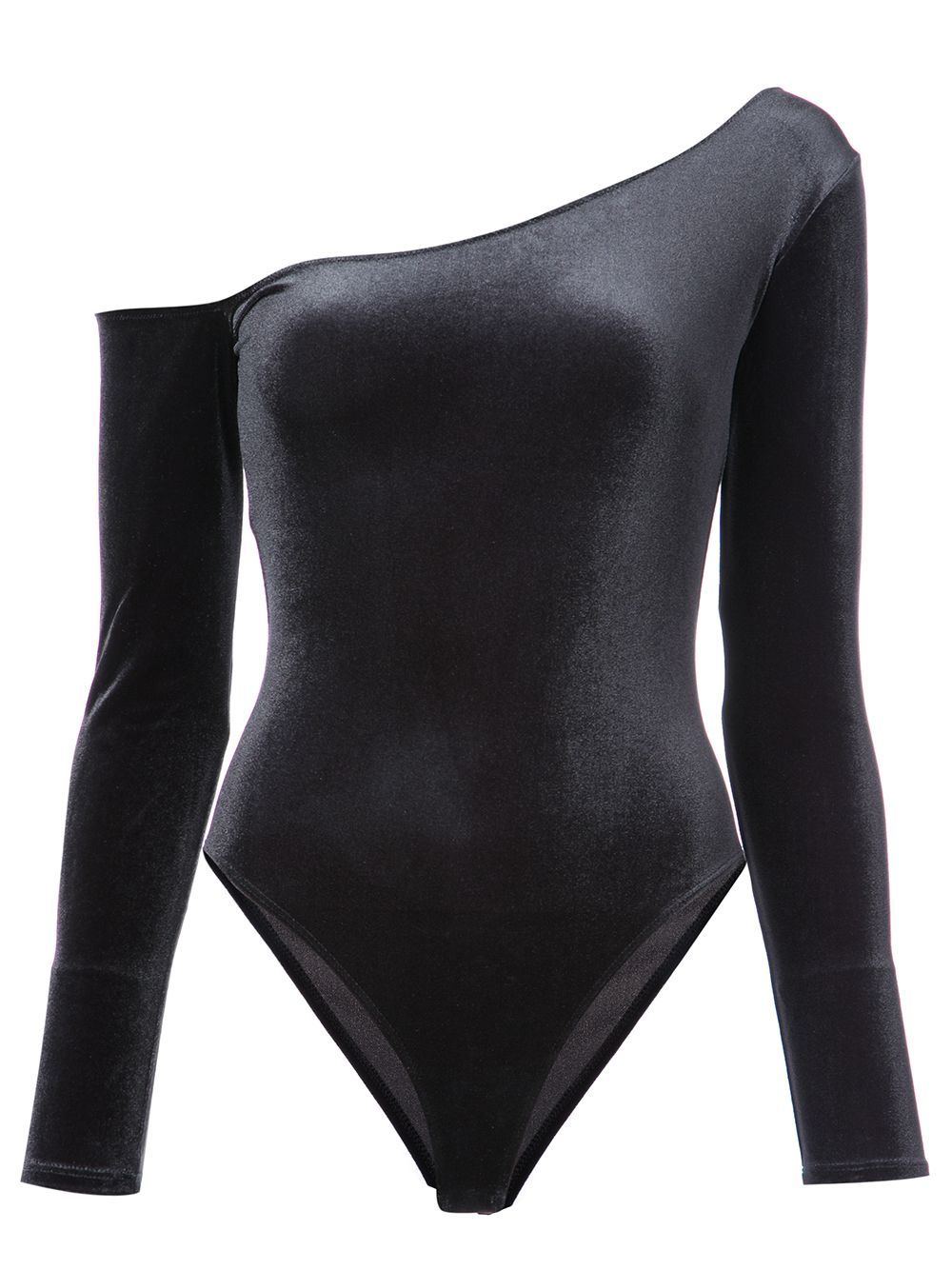 Fleur Du Mal one shoulder bodysuit - Black | FarFetch US