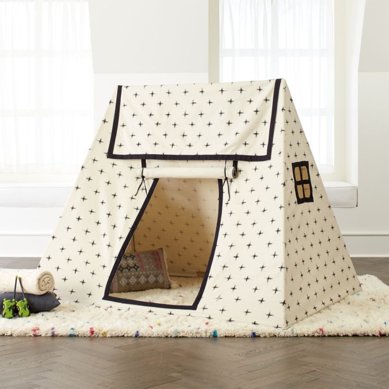 Ikat Kids White Canvas Playhouse + Reviews | Crate & Kids | Crate & Barrel