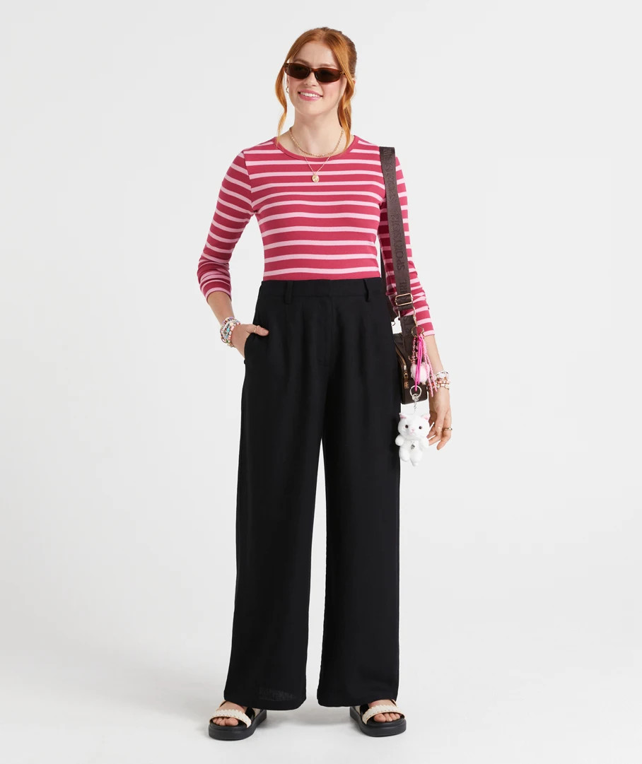STELLA LINEN BLEND TAILORED PANT | Sportsgirl