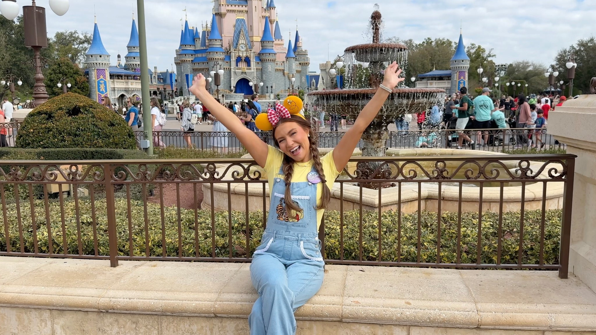 Winnie the Pooh ootd for Disney world!!! Perfect for the hundred acre wood lovers❤️ I added ribbon to my overalls! 

#LTKootd #LTKTravel