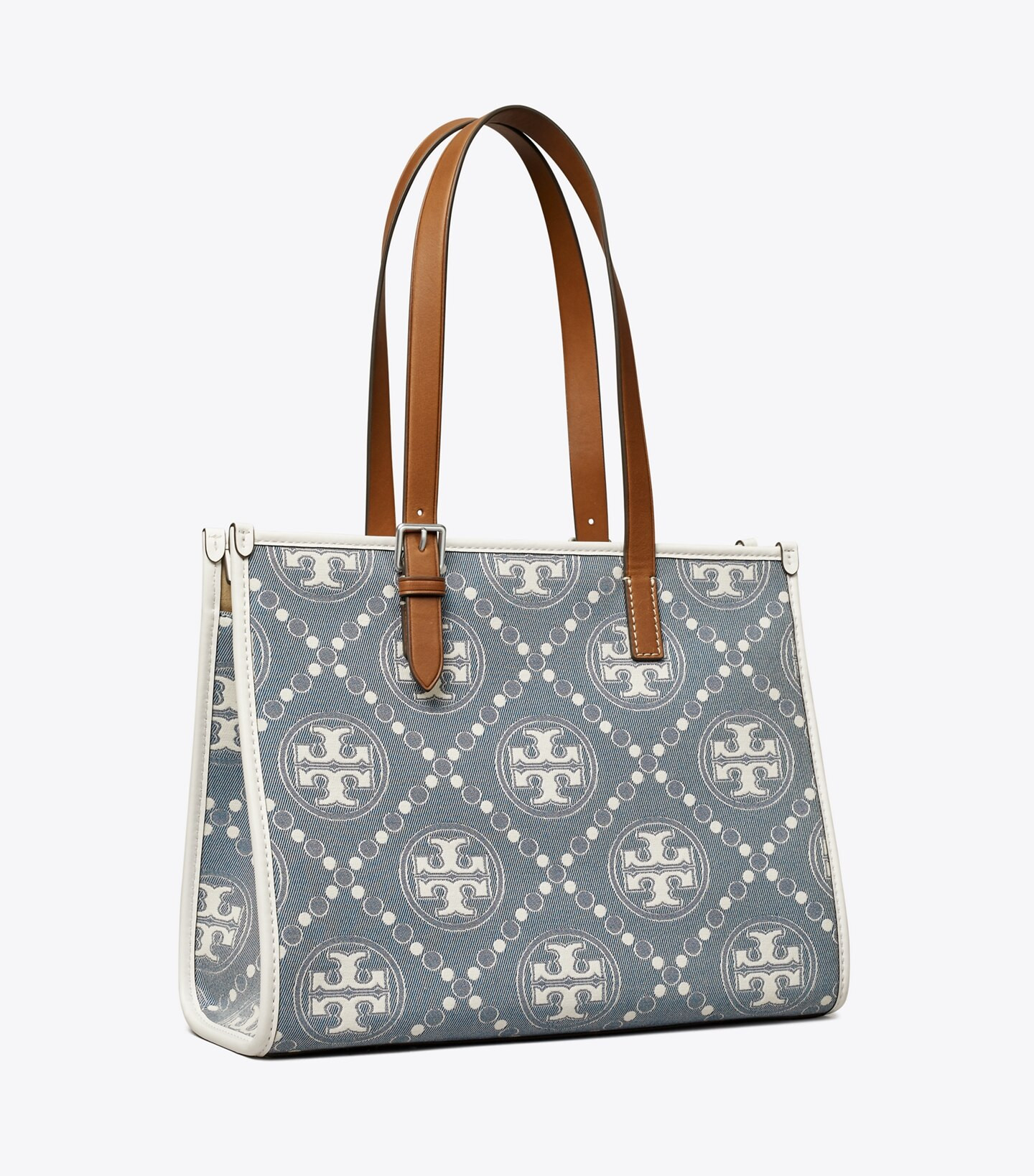 Small T Monogram Denim Tote: Women's Designer Tote Bags | Tory Burch | Tory Burch (US)