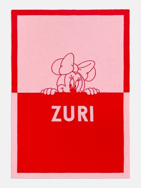 Minnie Mouse Custom Blanket - Red / Pink | BaubleBar (US)
