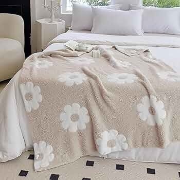 NIDITW Ultra Soft Cozy Green Plants Sunflower Light Khaki Throw Blanket Microfiber Flowers Daisy ... | Amazon (US)