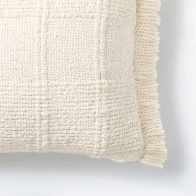 Woven Plaid Throw Pillow Cream - Threshold™ designed with Studio McGee | Target