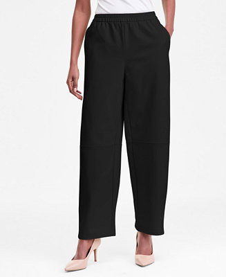 I.N.C. International Concepts Women's Faux Leather Barrel Leg Pull-On Pants - Macy's | Macy's