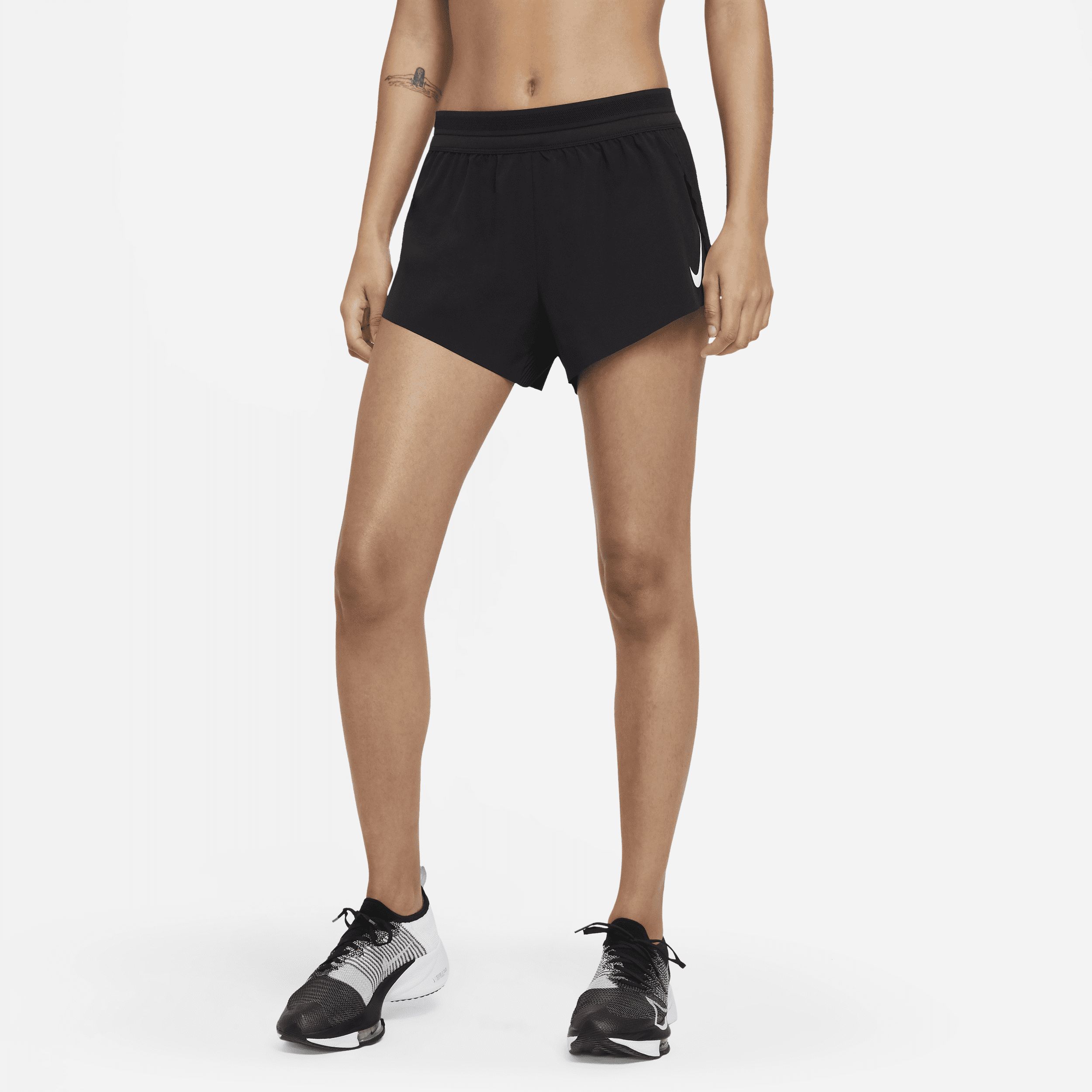 Nike Women's AeroSwift Running Shorts in Black, Size: Large | CZ9398-010 | Nike (US)