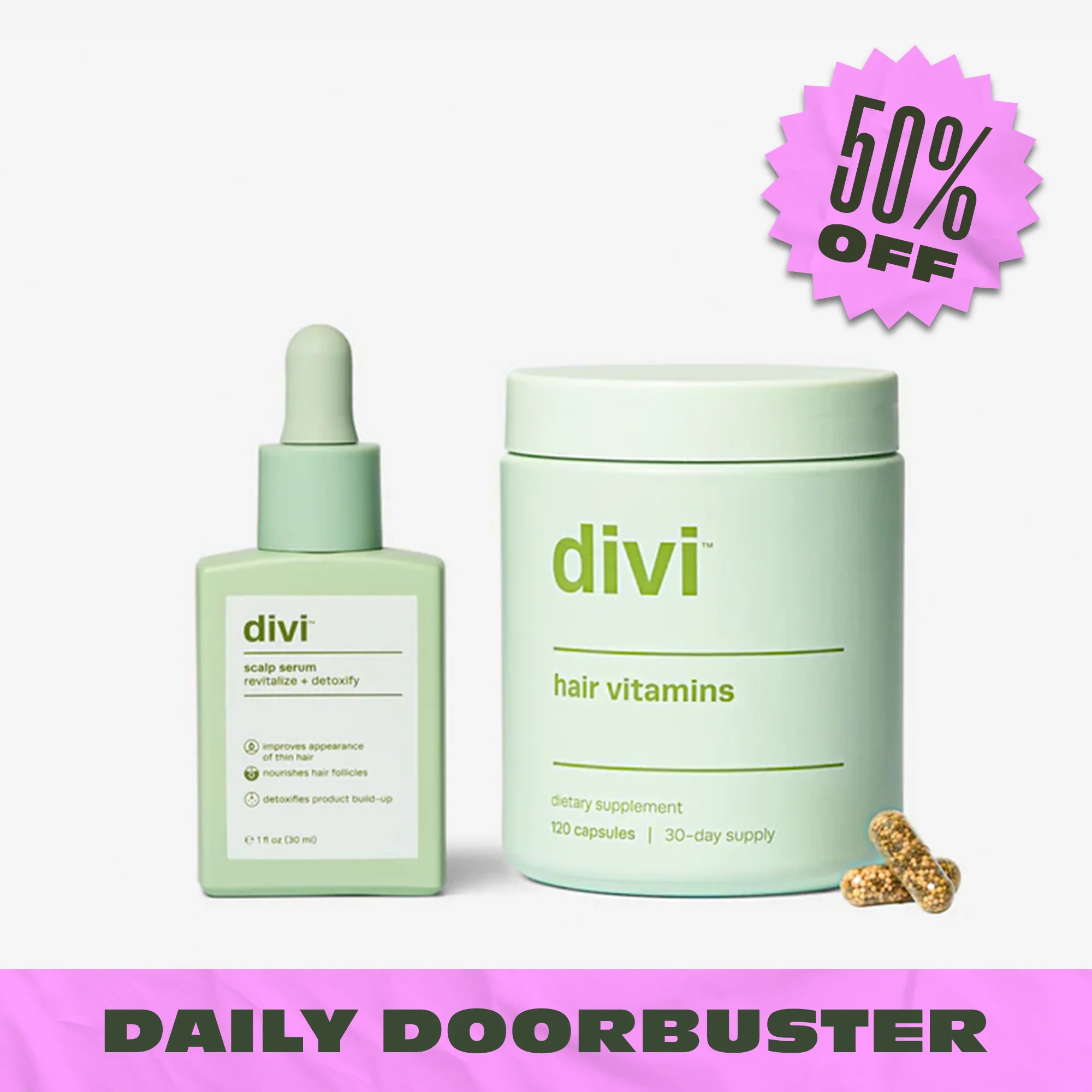 Divi Healthy Hair Bundle | Scalp Serum and Hair Vitamins For Healthy Hair | Divi Official