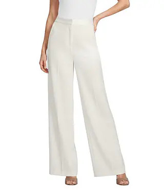 Cora Flat Front Wide Leg Pants | Dillard's