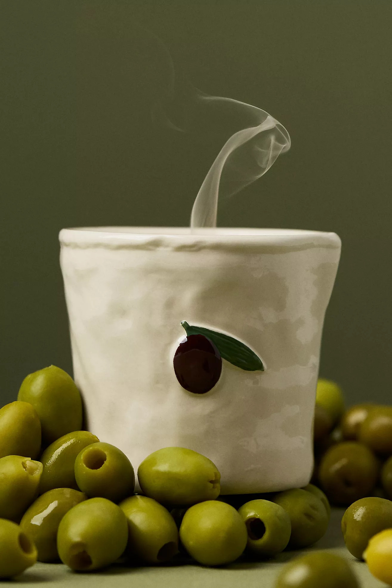 Bistro Fresh Olive Ceramic Candle | Anthropologie (US)