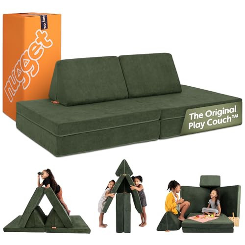 Nugget - The Original Play Couch for Kids - Modular Foam Children's Sofa for Playroom, Imagination, & Creative Open Ended Play - Washable & Convertible Playroom Furniture, Willow | Amazon (US)