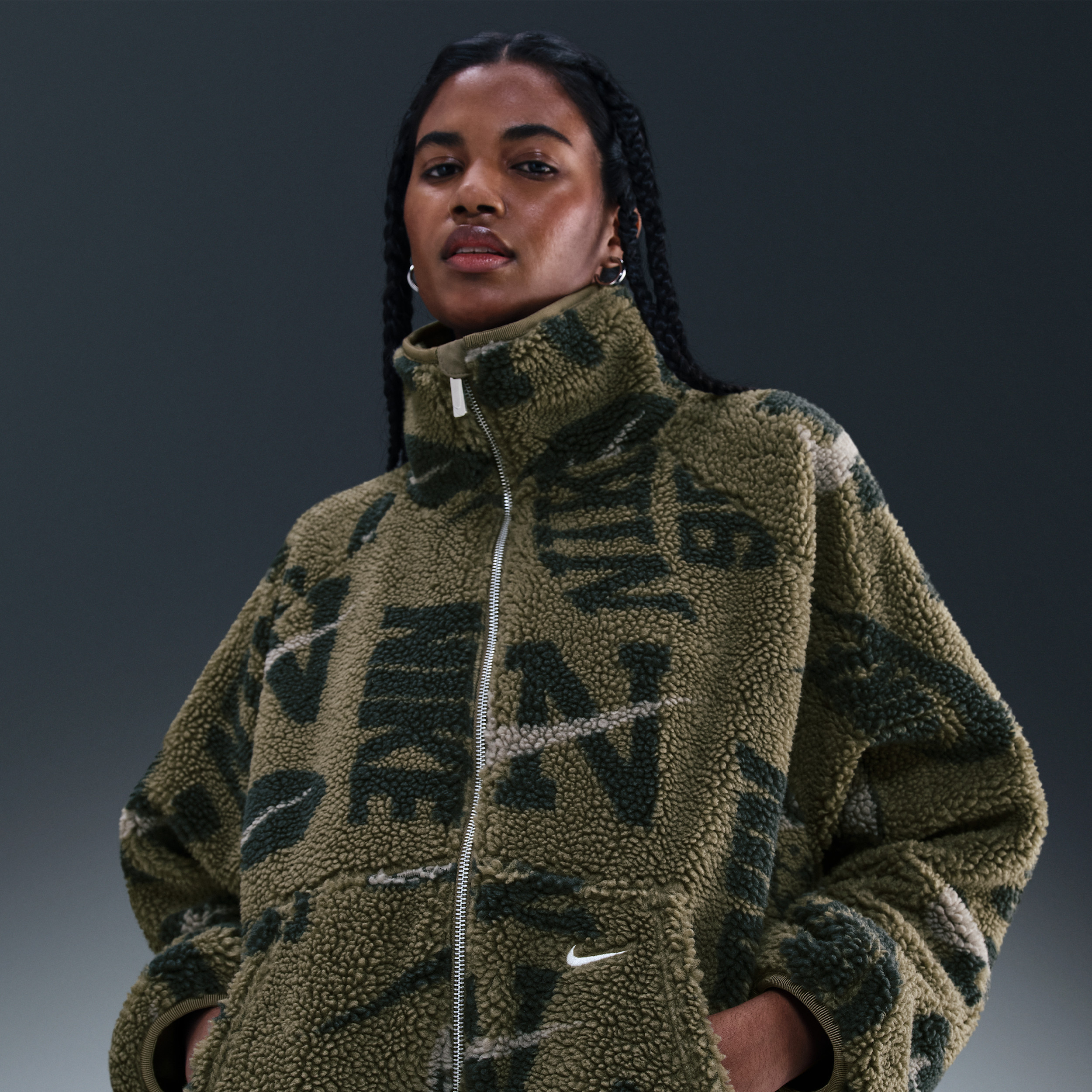 Women's Nike Sportswear High-Pile Fleece Jacket in Green | HV2070-222 | Nike (US)