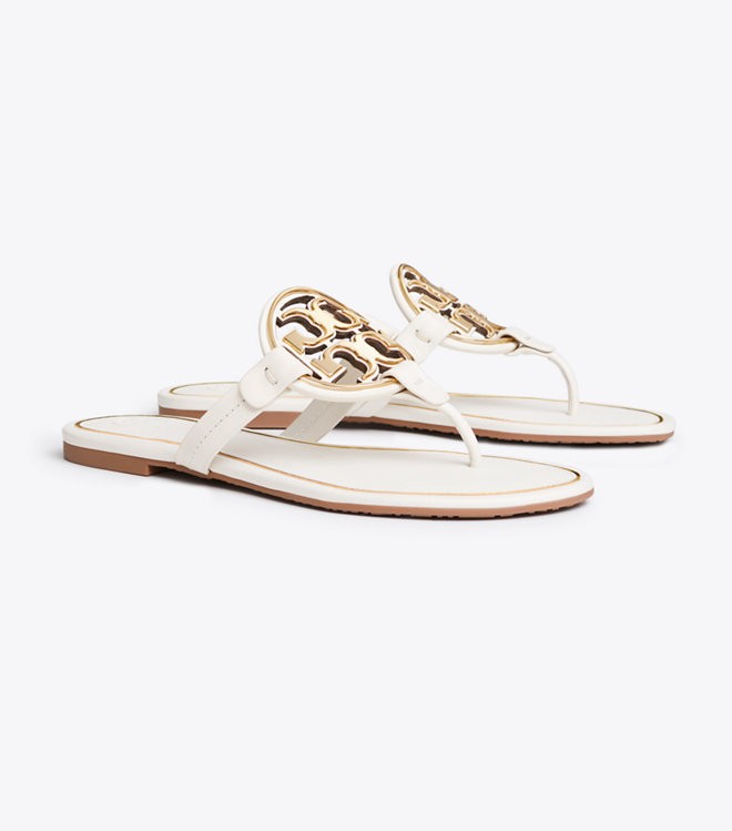 MILLER METAL-LOGO SANDAL, LEATHER | Tory Burch (US)