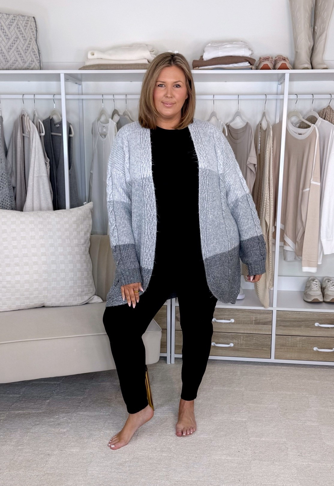 Such a perfect outfit for the Winter!
The black jeggings are a 2X, black top is a 2X, and the cardigan is a 2X

Plus size fashion, Walmart haul, everyday outfit ideas, trendy fashion, midsize fashion, affordable fashion, ootd

#LTKOver40 #LTKMidsize #LTKPlusSize