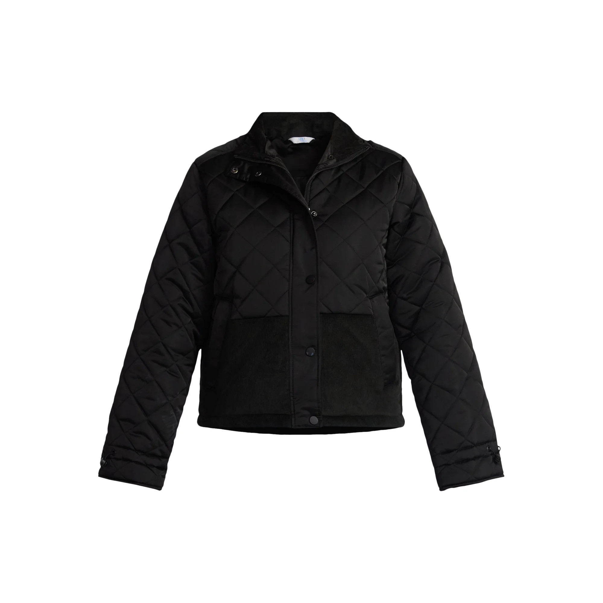 Time and Tru Women's and Women’s Plus Mixed Media Puffer Jacket, Sizes XS-2X | Walmart (US)