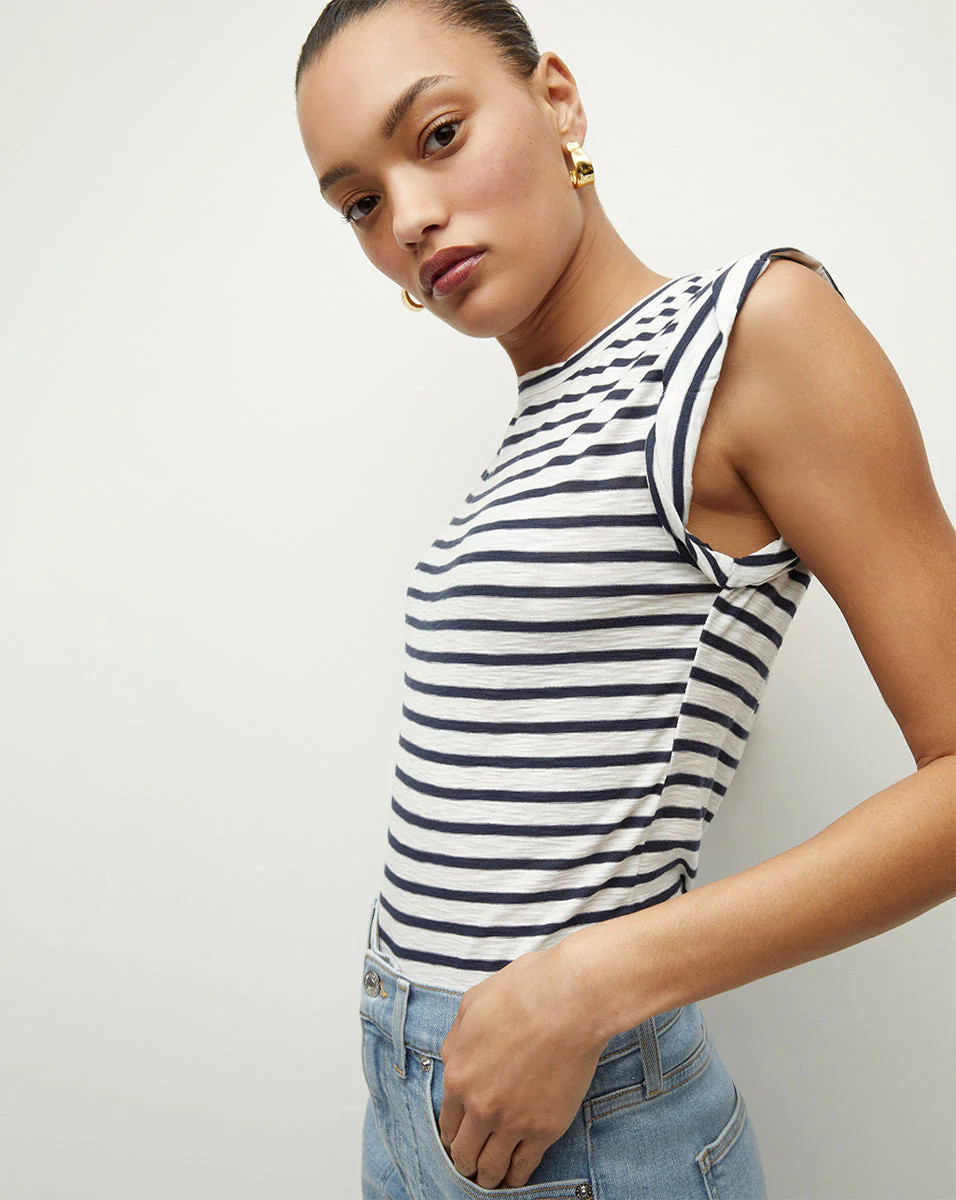 Dree Striped Muscle Tee | Veronica Beard