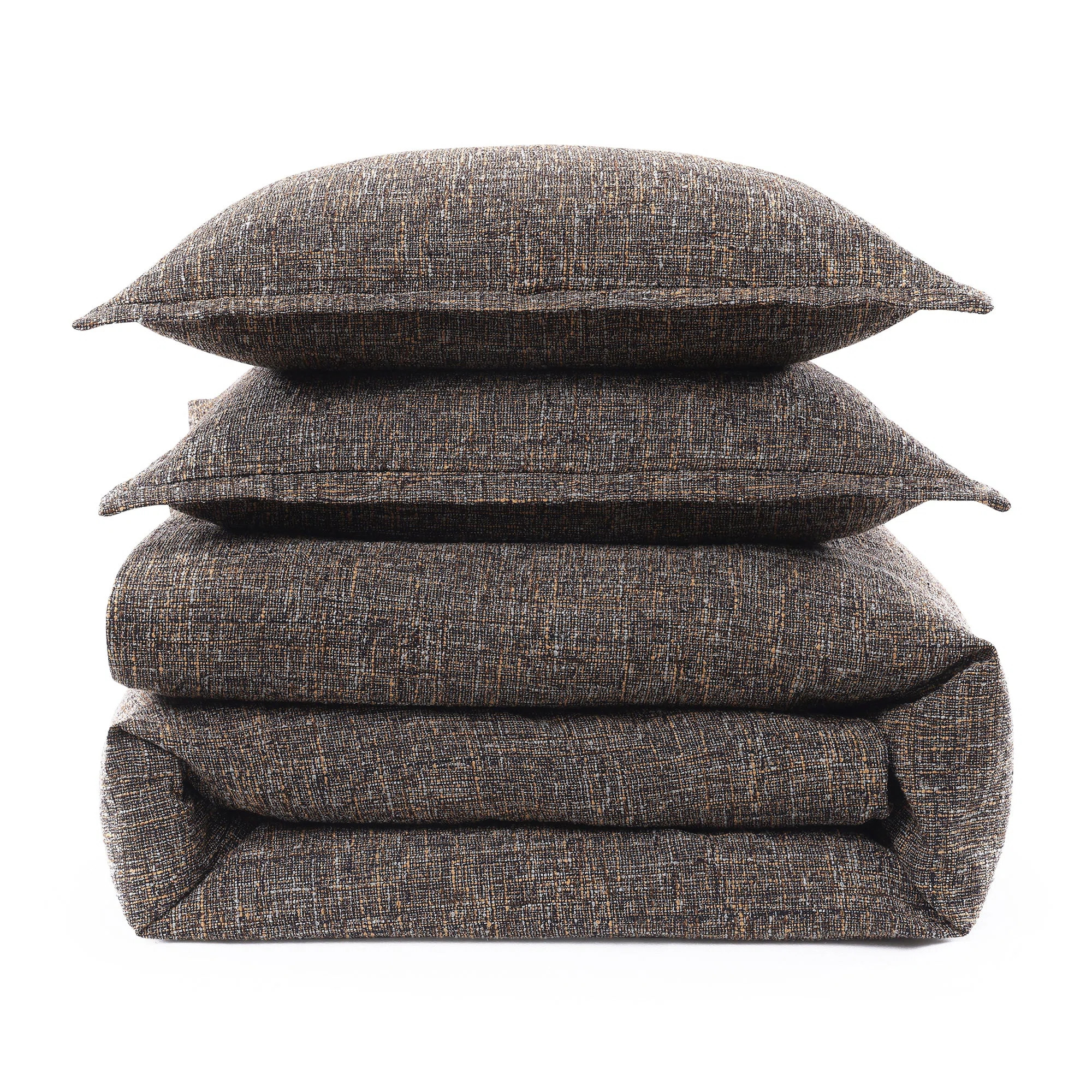Tweed Solid Color Classic Modern Rustic Woven Comforter Set | Wayfair North America