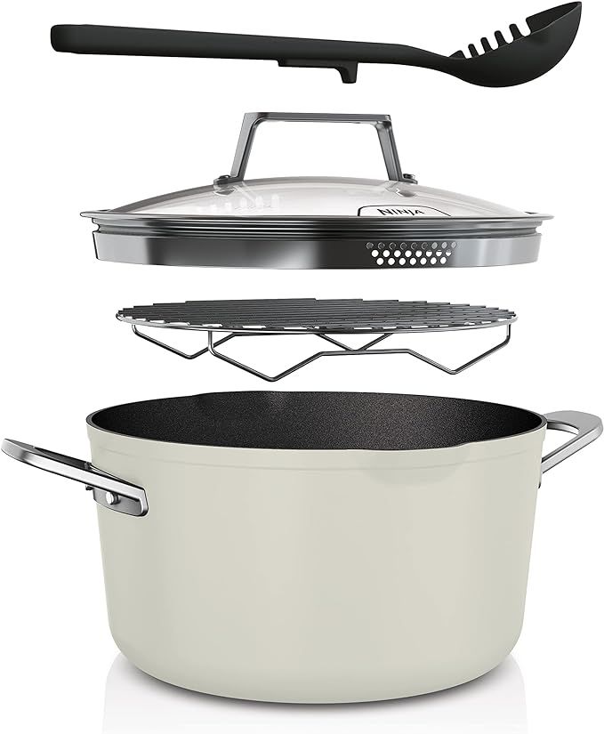 Ninja CW202WH Foodi NeverStick PossiblePot, Premium Set with 7-Quart Capacity Pot, Roasting Rack,... | Amazon (US)