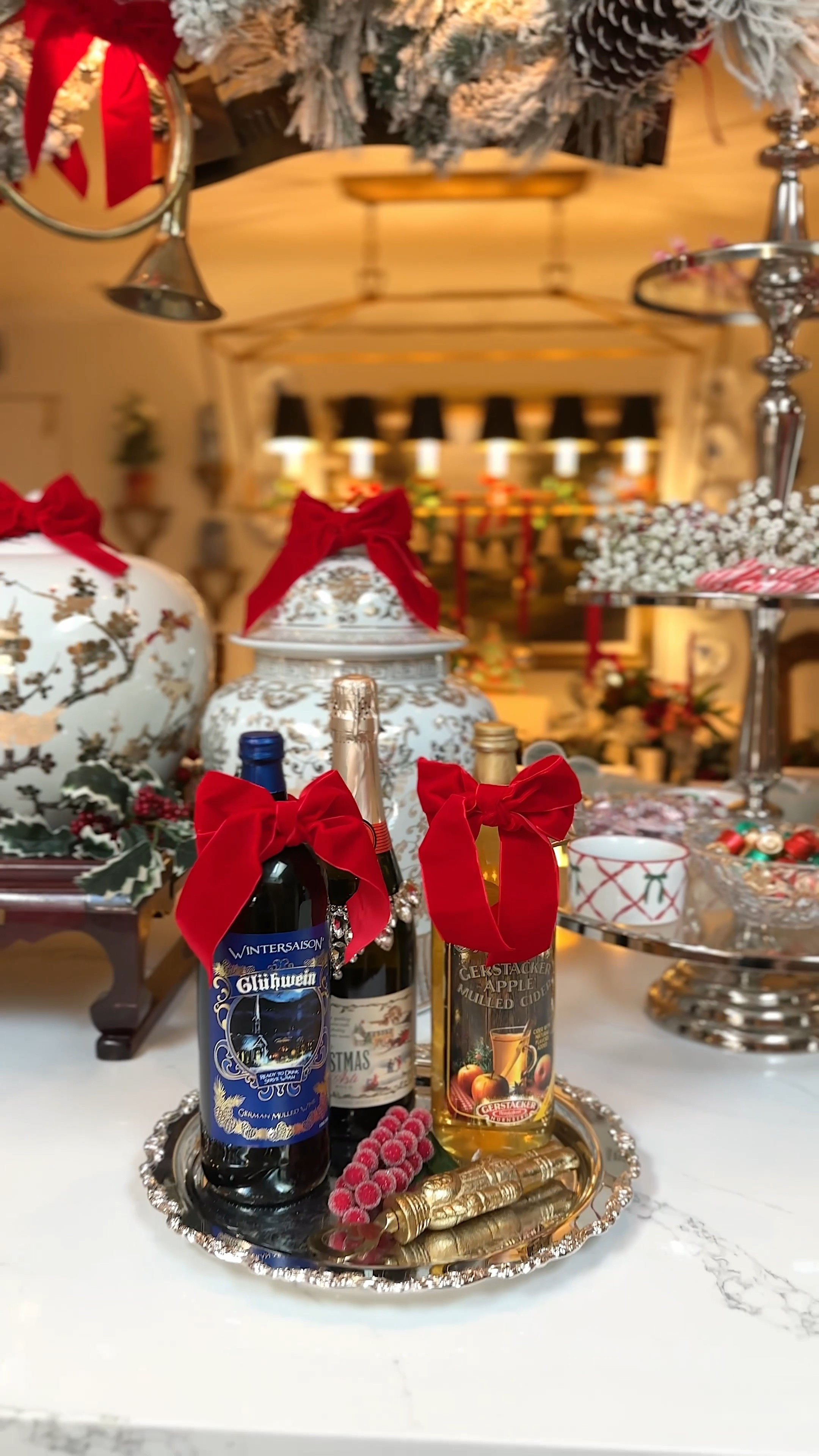 Easy way to dress up or gift bottles this season, napkin rings! These bow napkin rings are so cute and when not in use on your tablescape, add them to your bottles! 

#LTKGiftGuide #LTKParties #LTKSeasonal