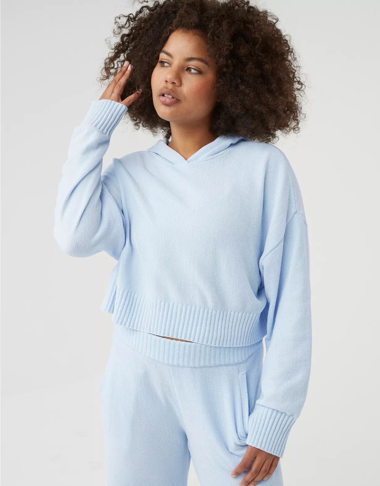 OFFLINE By Aerie Chenille Cropped Hoodie | American Eagle Outfitters (US & CA)