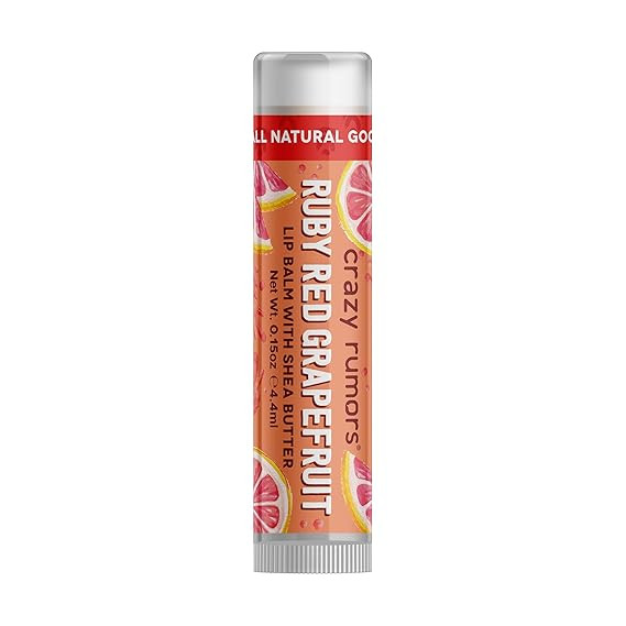Crazy Rumors Lip Balm with Shea Butter Ruby Red Grapefruit 0 15 oz 4 4 ml | Amazon (US)