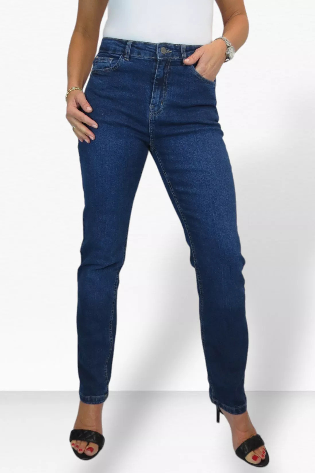 Straight Leg Stretch Denim Jeans | Debenhams UK