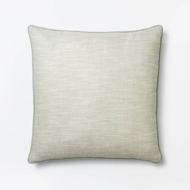 Chambray Throw Pillow with Lace Trim - Threshold™ designed with Studio McGee | Target