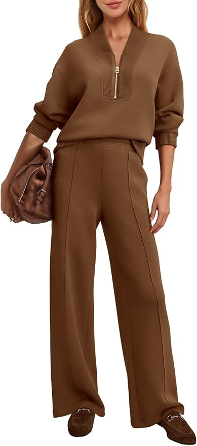 Womens Lounge Sets Sweatsuits 2 Piece Outfit | Fall Matching Sweat Sets, Airport Travel Outfit, T... | Amazon (US)