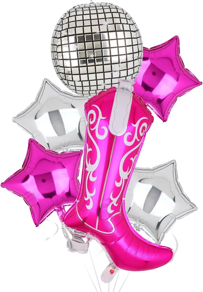 Disco Cowgirl Party Decorations Cowgirl Boot Balloons 90s 80s Birthday Let's Go Girls Western Bri... | Amazon (US)