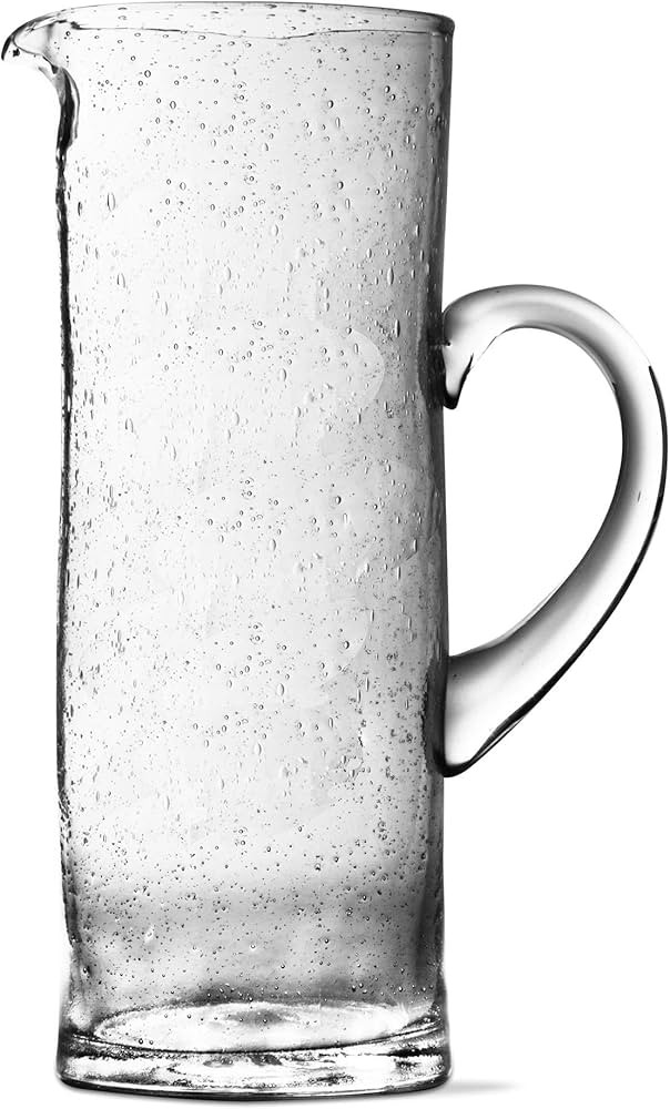 tag Bubble Glass Clear Glass Tall Pitcher 4.5L x 4.5W x 12.0H Inch 68 oz Clear | Amazon (US)