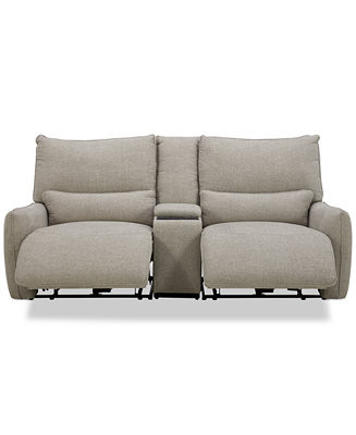 Olper 3-Pc. Fabric Zero Wall Sofa with 2 Power Recliners and 1 Console | Macy's
