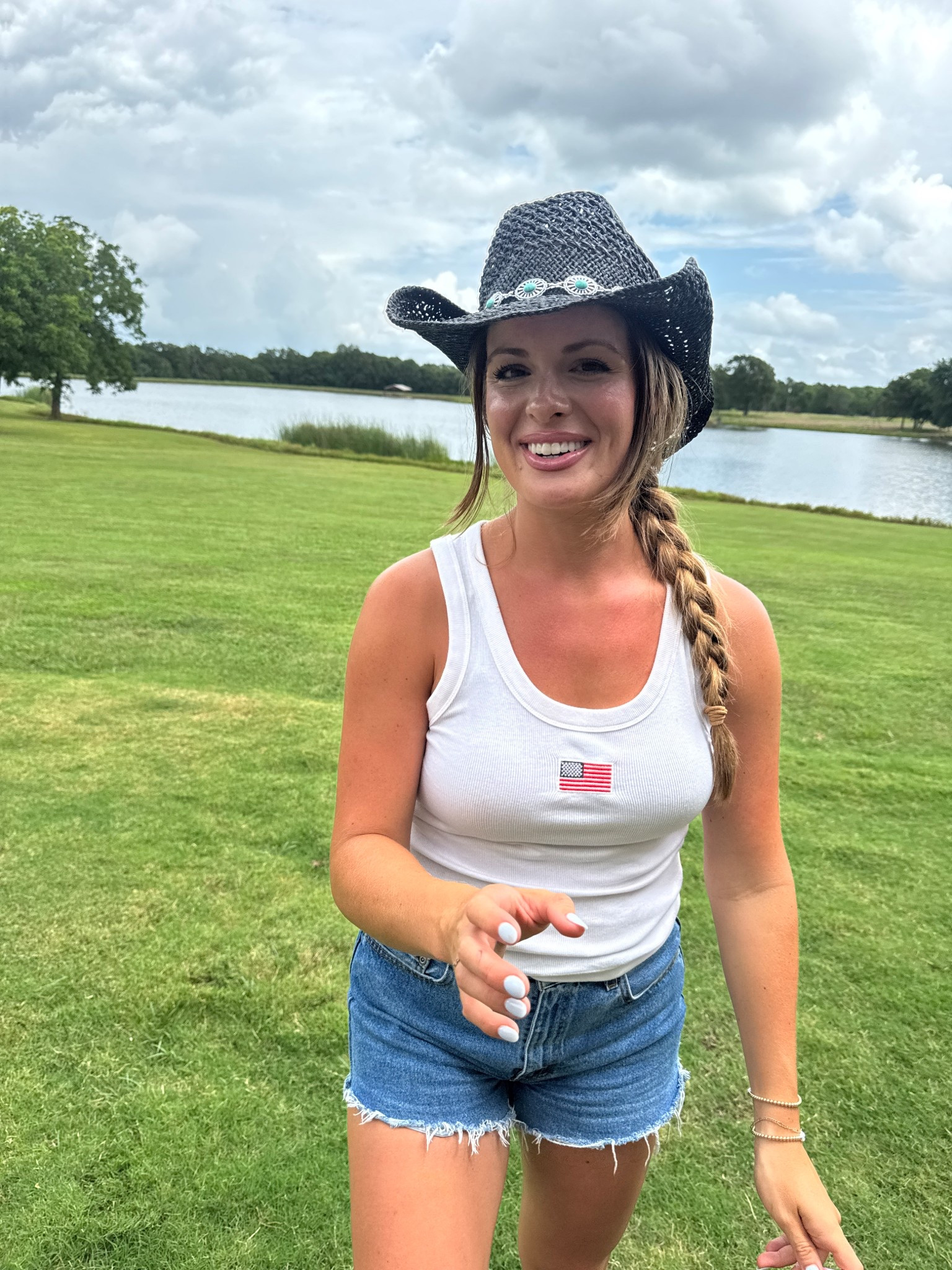Flag tank! 🇺🇸 
Men’s jeans from Walmart I cut into cut off shorts 

#LTKSeasonal #LTKStyleTip