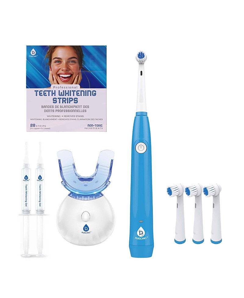 Pursonic Ultimate Teeth Whitening & Oral Care Bundle - Led Whitening Kit, Whitening Strips, & Usb Electric Toothbrush | Bloomingdale's (US)