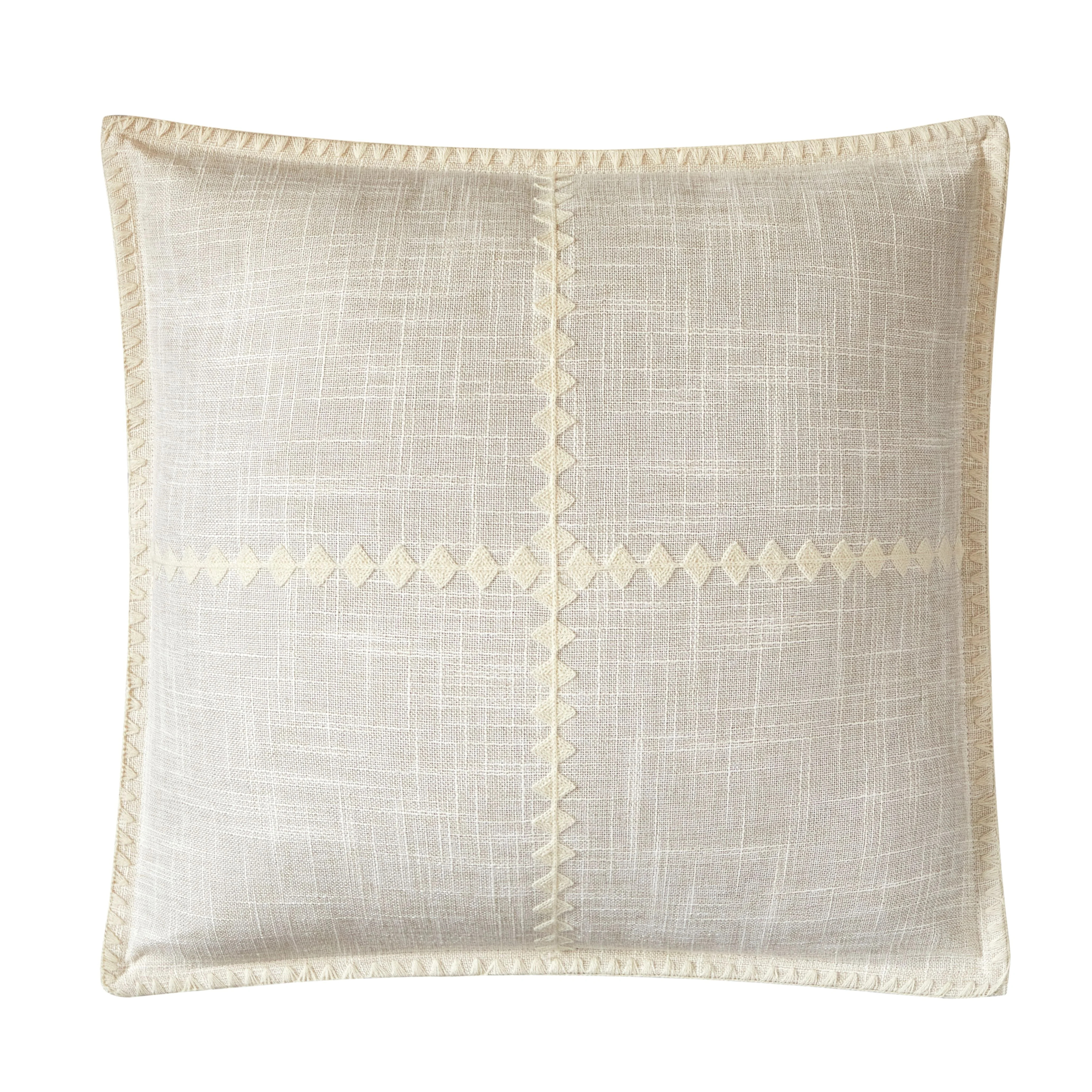 Mainstays by Becky G. & Alejandra Decorative Pillow, Papyrus Beige, 18" x 18" | Walmart (US)