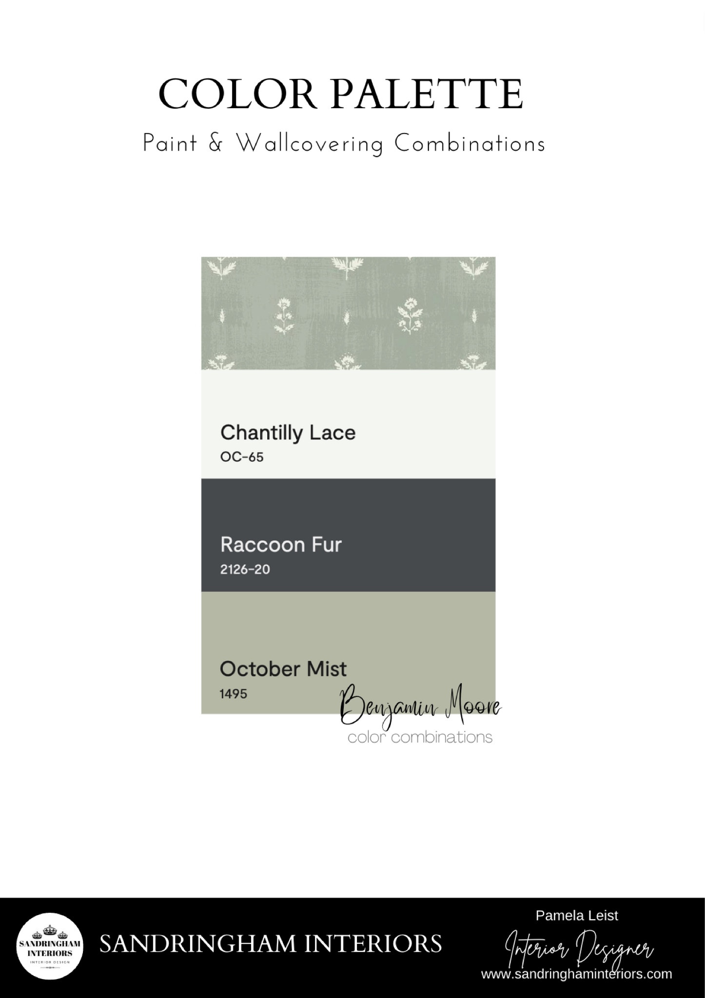 Paint and Wallpaper Color Combinations

Benjamin Moore
Wall paper
Paint colors



#LTKFind #LTKhome