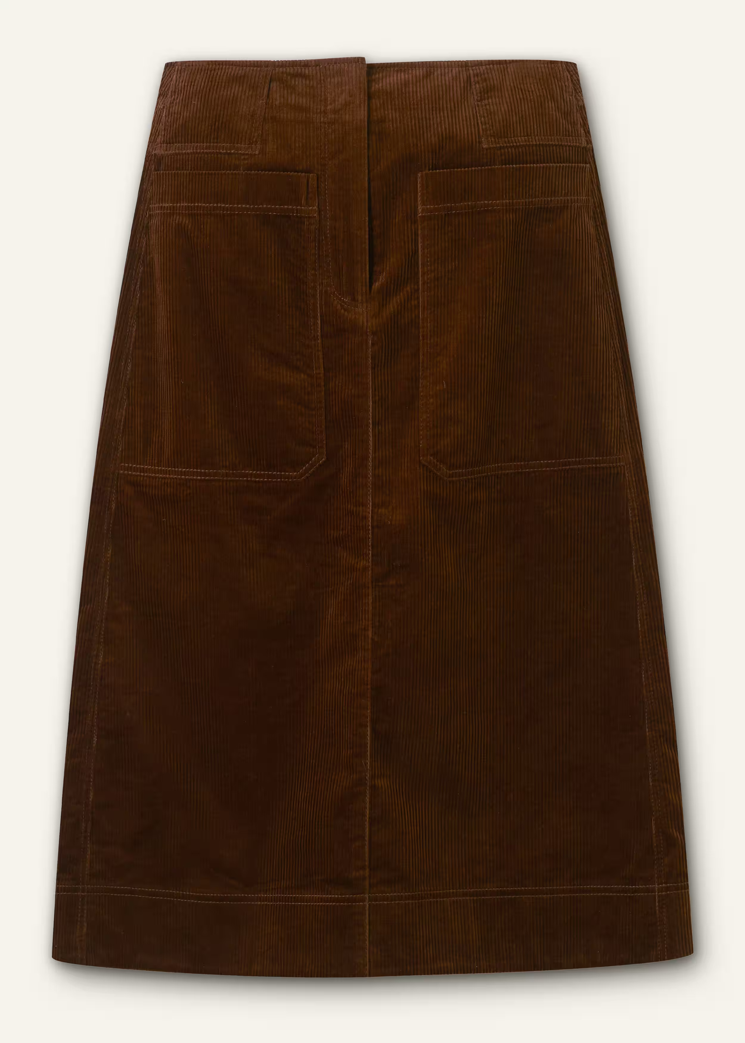 Cotton Cord Midi A-Line Skirt Cotton Cord | ME+EM US