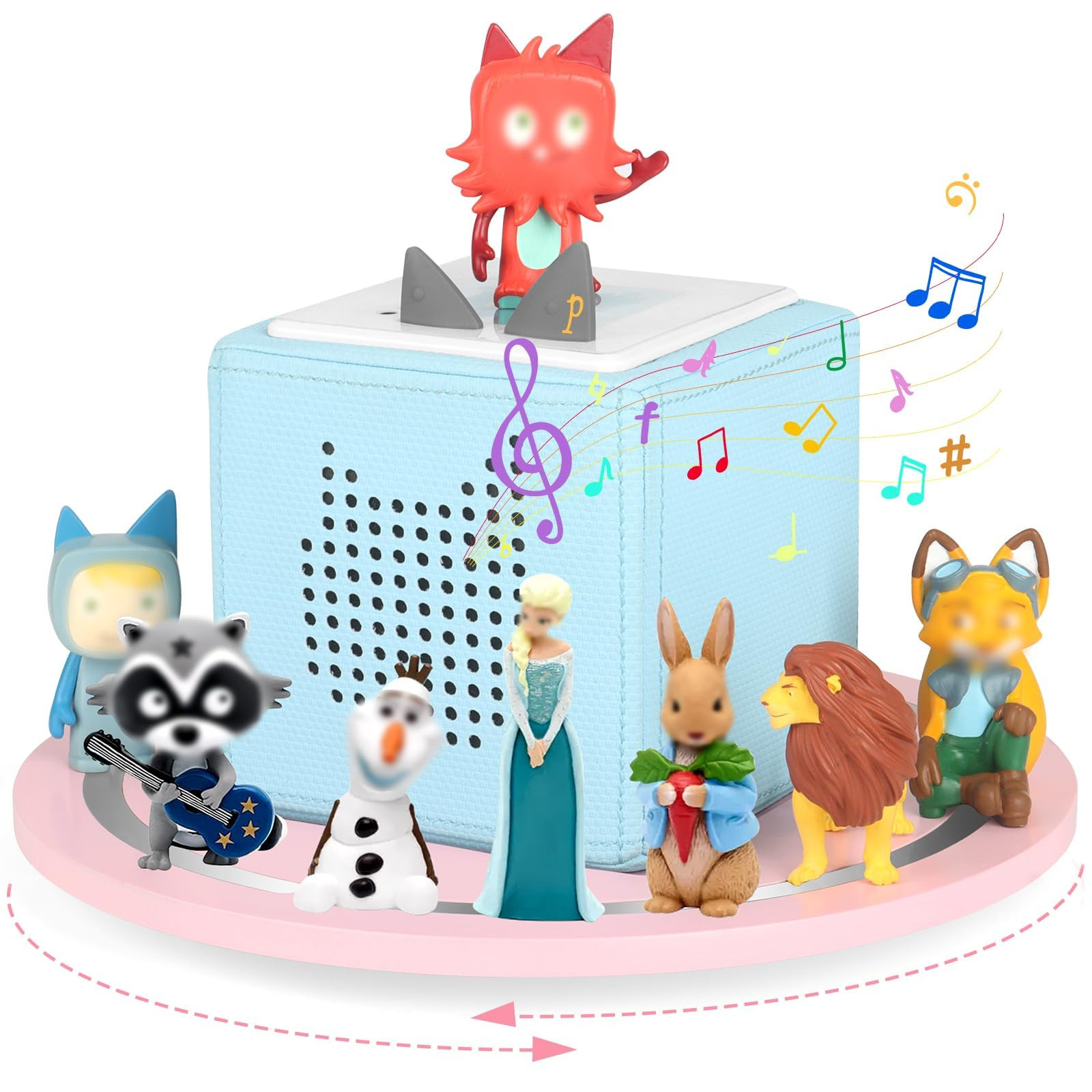 360° Round Turntable for Tonies Box 1/2 Organizer Storage Shelf, Magnetic Stand Holder for Tonie... | Amazon (US)