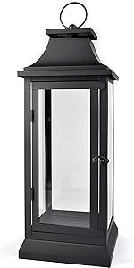 Serene Spaces Living Black Hurricane Lanterns With Clear Glass Panels, Perfect For Home Decor, Pa... | Amazon (US)