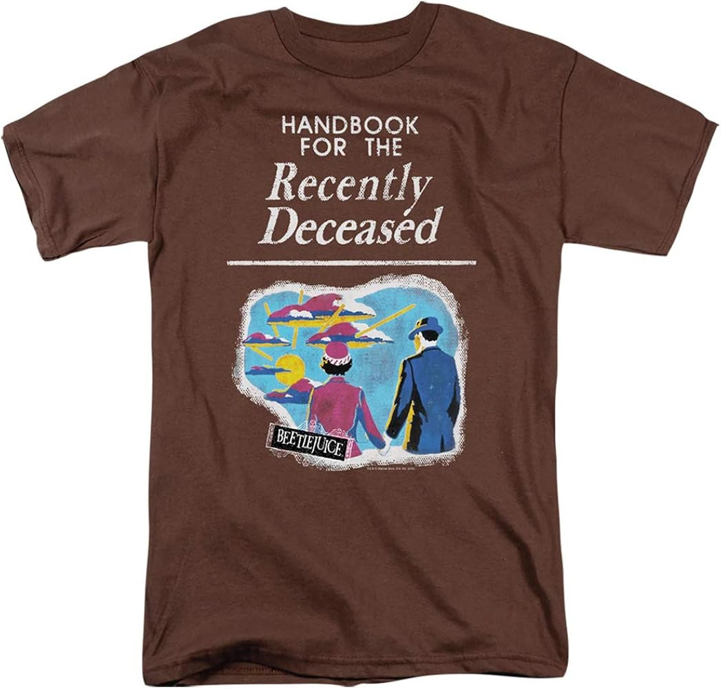 A&E Designs Beetlejuice T-Shirt Handbook for Deceased Coffee Tee | Amazon (US)