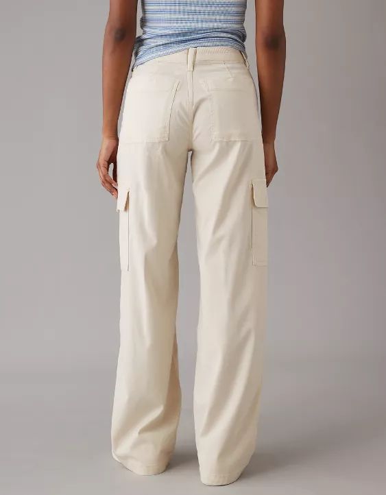 AE Dreamy Drape Stretch Cargo Super High-Waisted Baggy Wide-Leg Pant | American Eagle Outfitters (US & CA)