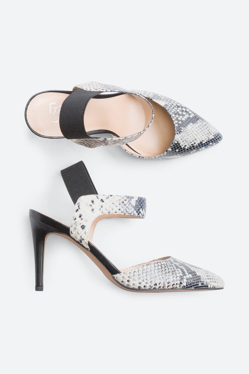 Lima Printed Leather Elastic Strap Heel | Stitch Fix