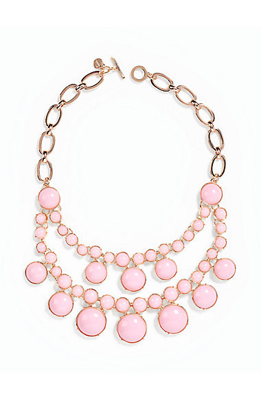 Cabochon-Bead Bib Necklace | Talbots