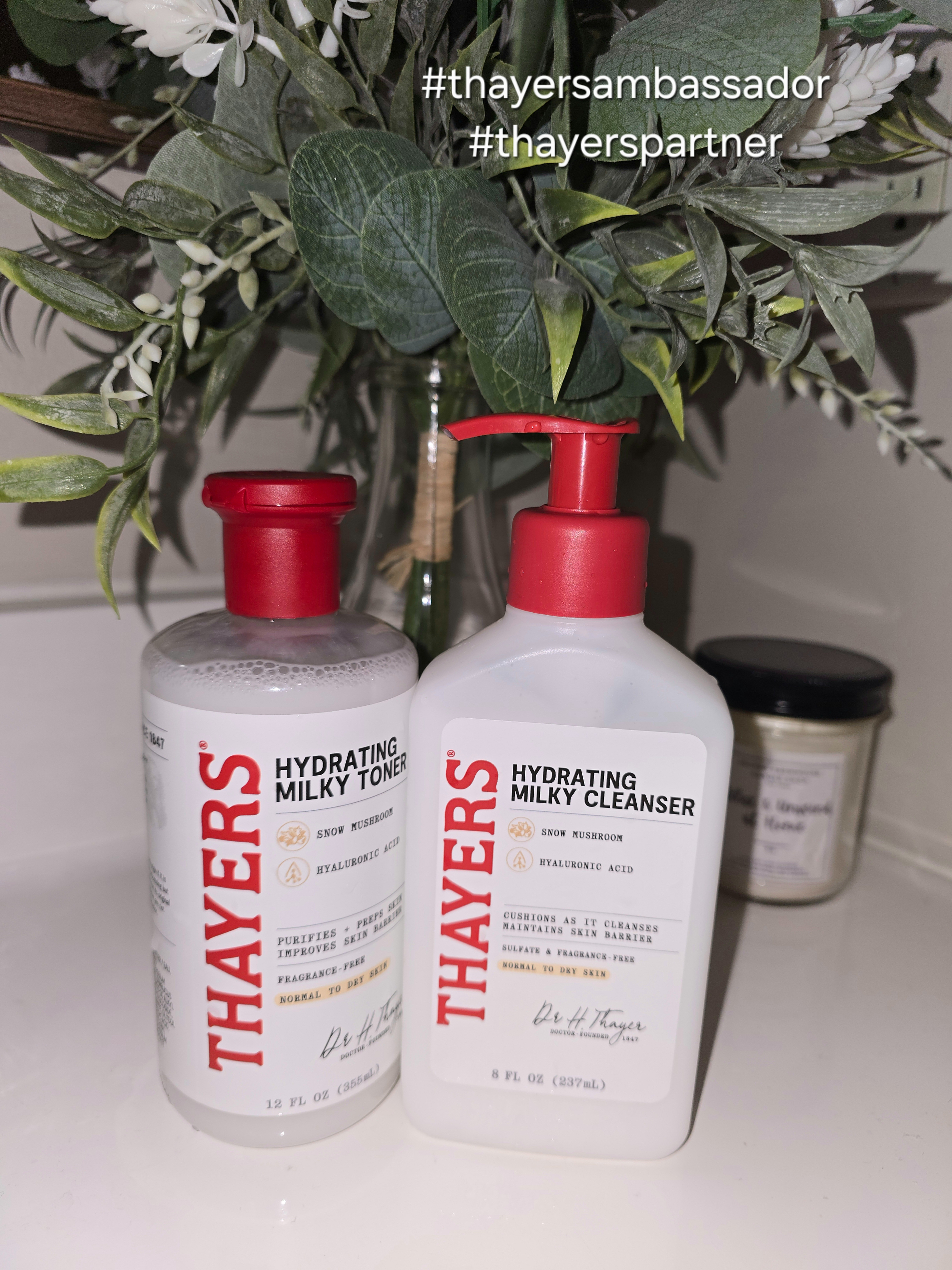 Winter skin, but make it hydrated ✨If your face feels tight, dry, or dull this time of year, let me put you on to my go-to dynamic duo for cold-weather skincare 💧👇🧴 Thayers Milky Face Wash🧴 Thayers Milky TonerThis combo is EVERYTHING for winter skin. The face wash gently cleanses without stripping (no squeaky-tight feeling 🙌), and the milky toner immediately brings hydration back into the skin while calming and soothing dryness.I love that both are alcohol-free, made with snow mushroom + hyaluronic acid, and leave my skin feeling soft, balanced, and glowy—even before serums and moisturizer. 

#LTKselfcare #LTKOver40 #LTKBeauty