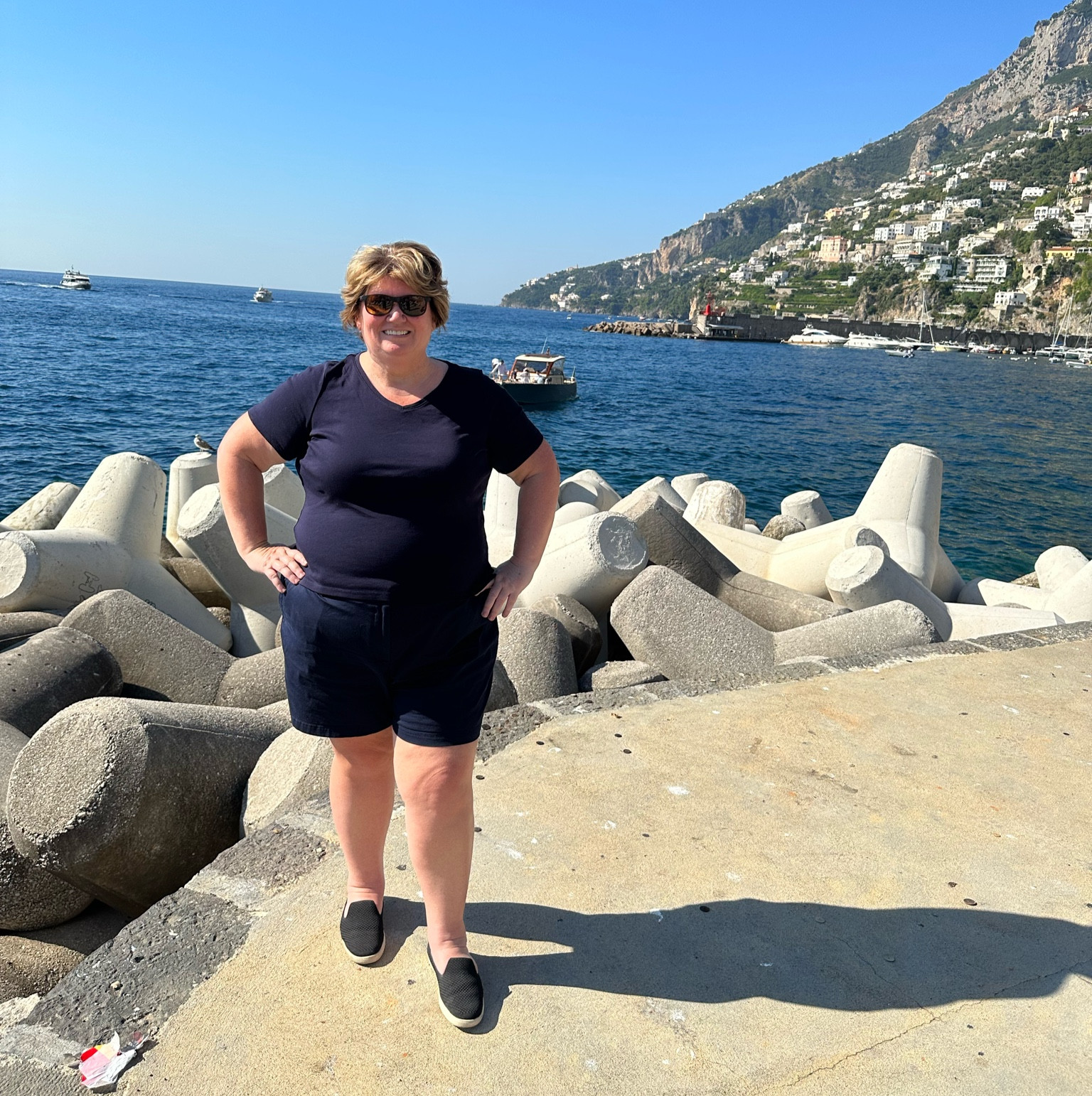 Today’s travel outfit for a very hot sunny day in Amalfi City, Italy. 
#traveloutfit #shortsoutfit #talbots #petitefashion #plussize  #vacationoutfit #fashionover50 #over50


#LTKplussize #LTKover40 #LTKsalealert