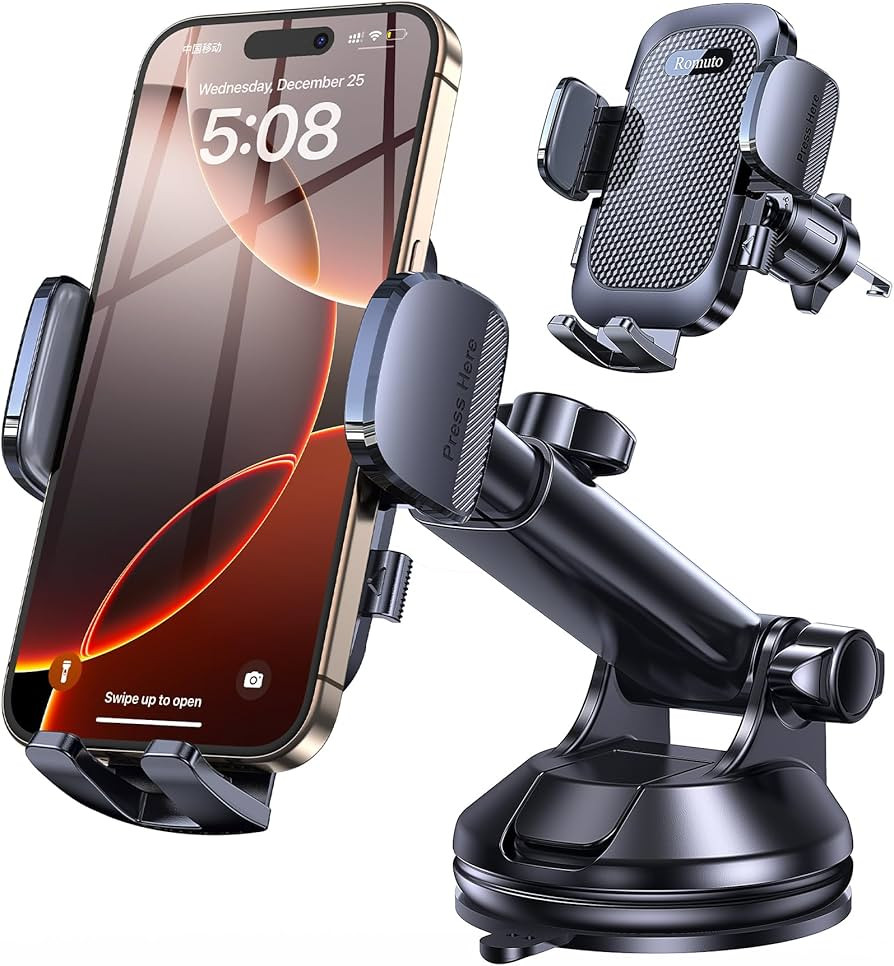 Romuto Phone Holders for Your Car Phone Holder Mount\u3010Strongest Suction\u3011 Cell Phone Moun... | Amazon (US)