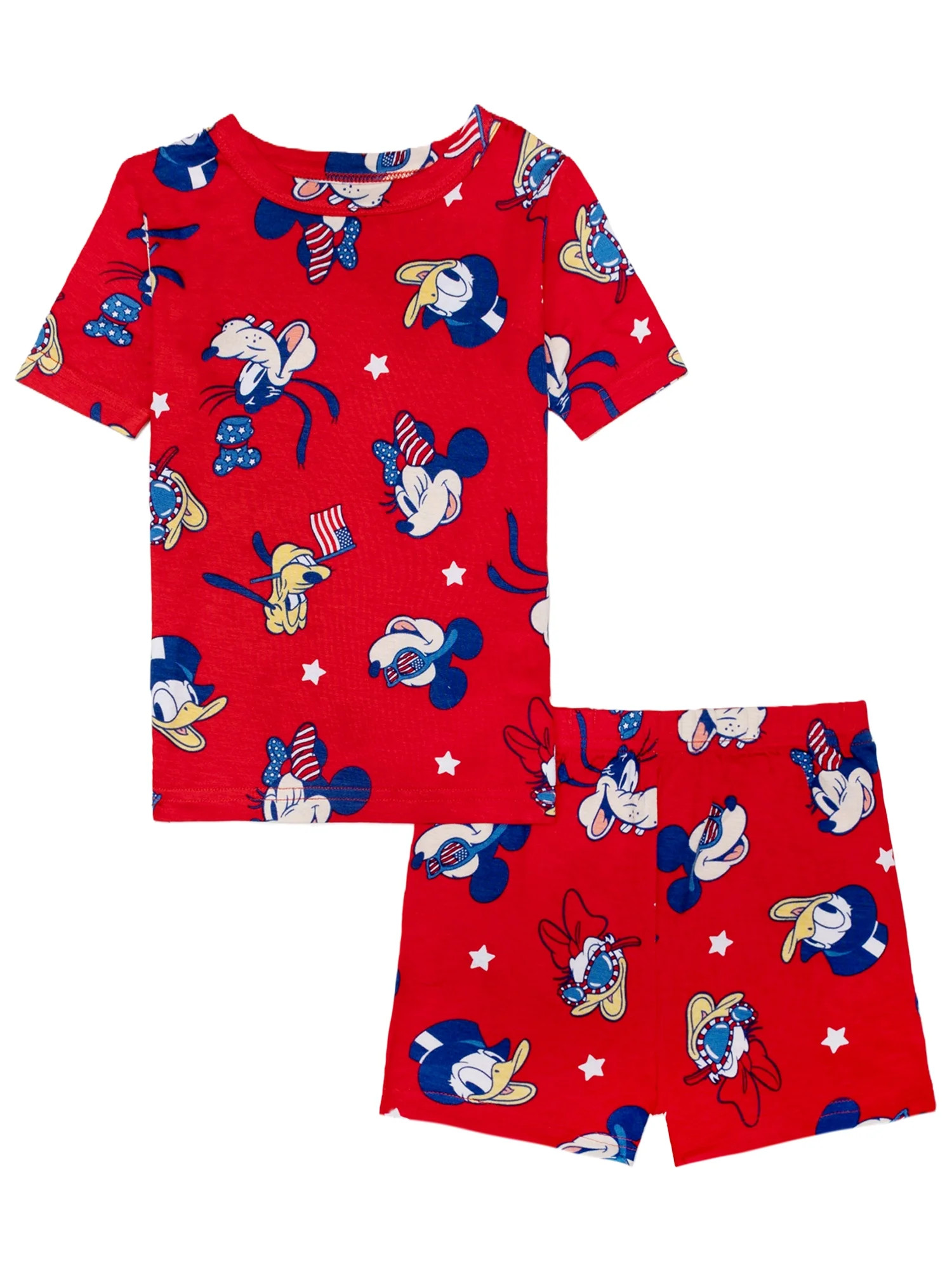 Character Toddler Tee and Shorts Viscose Pajama Set, 2-Piece, Sizes 12M-5T - Walmart.com | Walmart (US)
