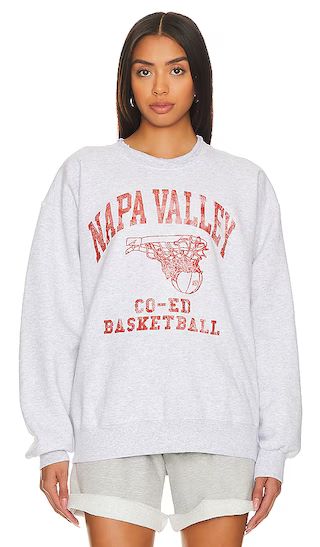 Napa Valley Basketball Rugged Crewneck Sweatshirt in Ash | Revolve Clothing (Global)
