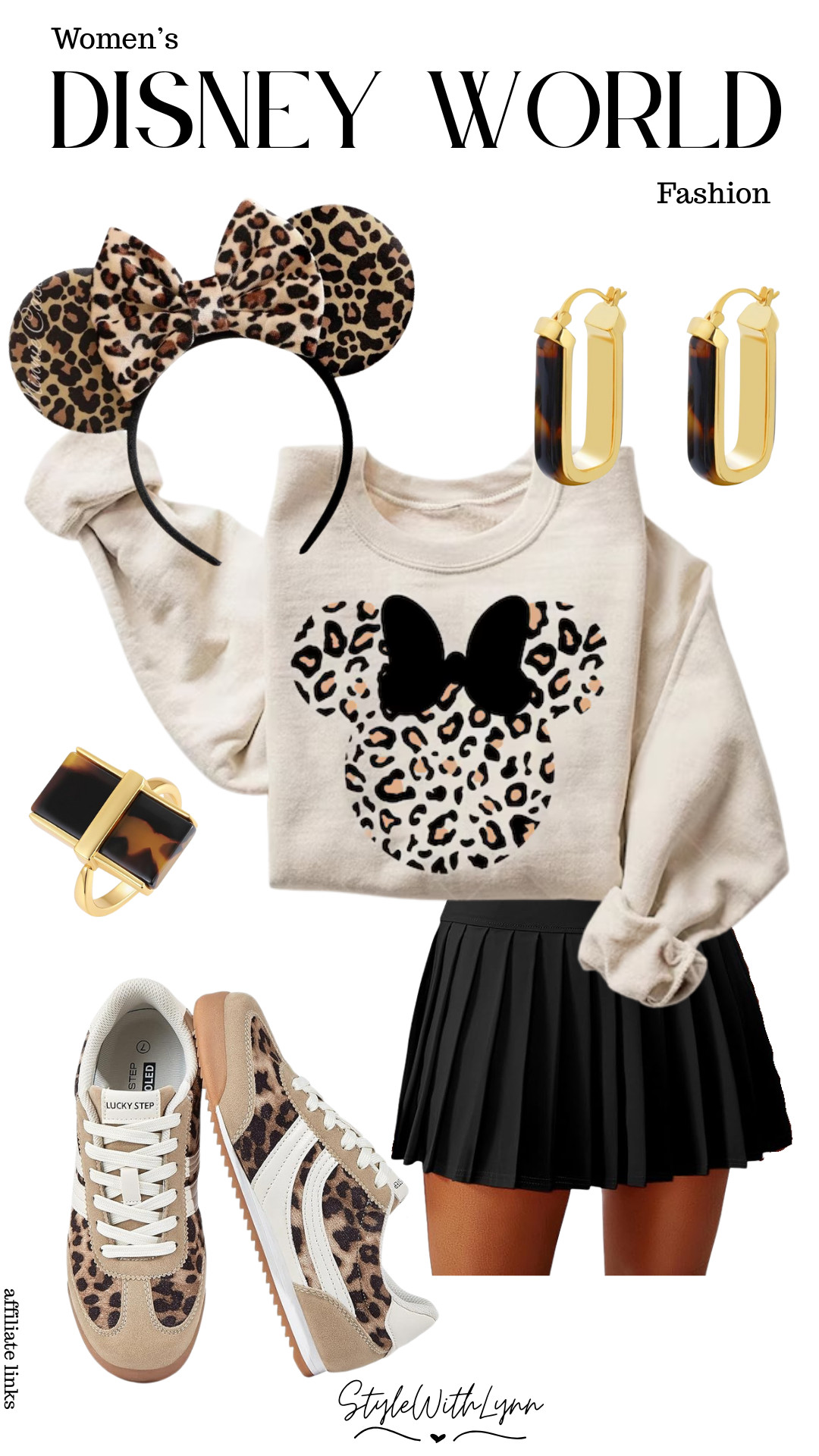 This cheetah-inspired Minnie Mouse look is the perfect blend of cozy and chic for your Disney day. The cheetah print Minnie sweatshirt, pleated skort, matching ears, cheetah sneakers, and coordinated accessories make it a stylish safari ready outfit that still feels totally magical. Perfect for posing in front of the Tree of Life or exploring every trail in style! 


animal kingdom outfit women, disney animal kingdom style, cheetah print disney outfit, minnie mouse cheetah sweatshirt, disney world outfit inspo, disneyworld womens fashion, animal kingdom aesthetic, disney skort outfit, disney park outfit ideas, cheetah minnie ears, disney safari outfit, cute disney outfit for women 

 #LTKootd #LTKmomlife #LTKTravel